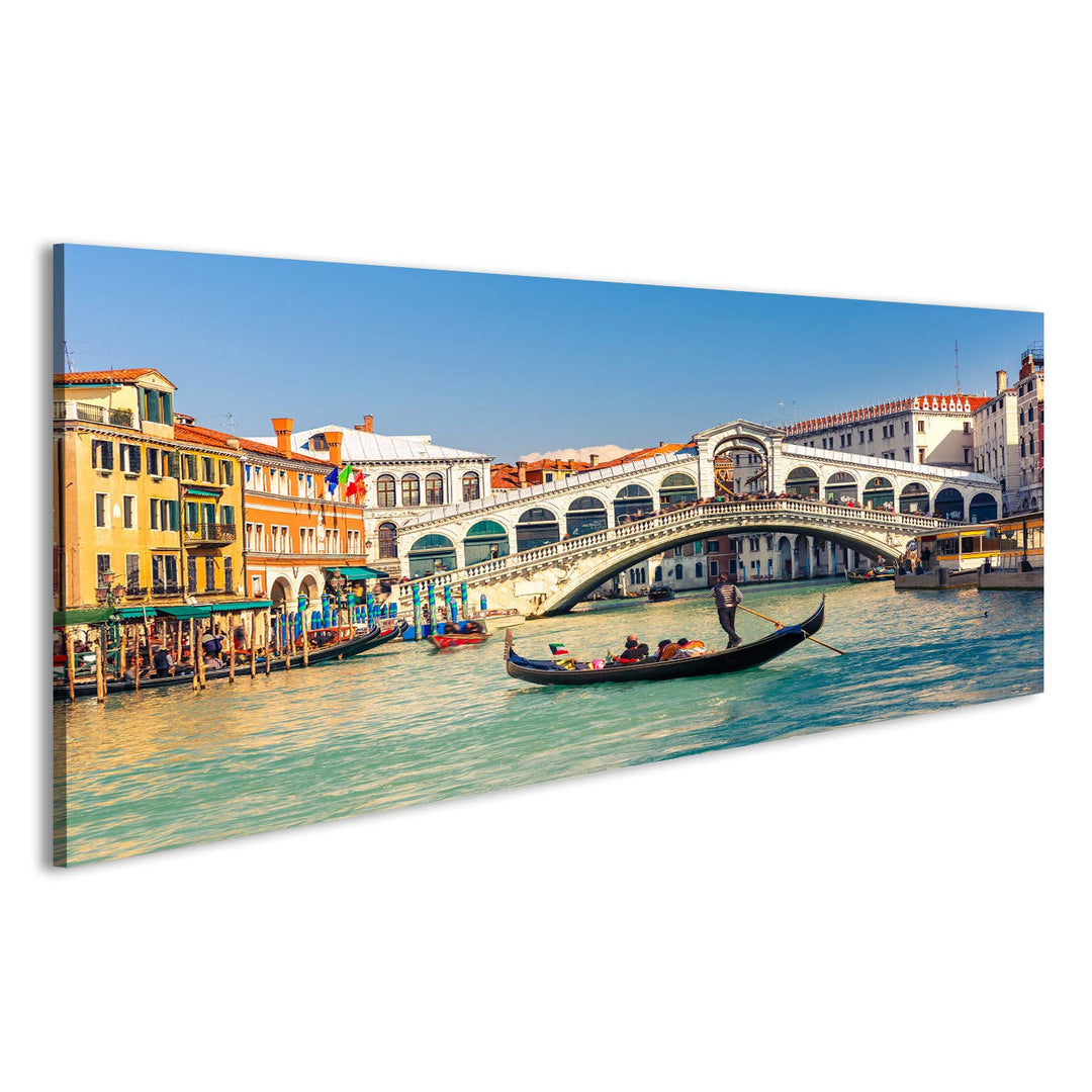 islandburner Bild auf Leinwand Gondola In Der Nähe Der Rialto Brücke In Venedig Italien Bilder Wandb