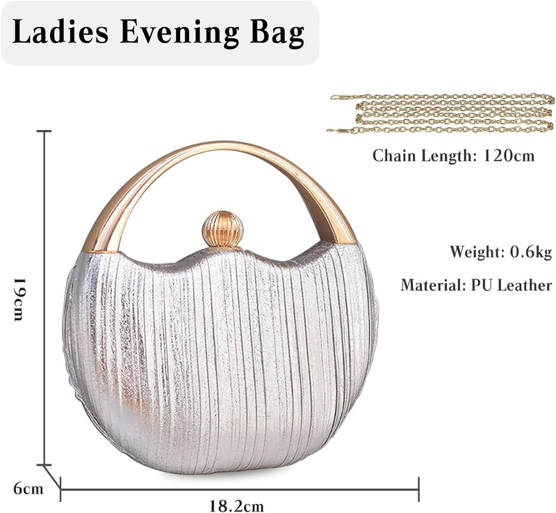 CORIOS Damen Abendtasche Glitzer Henkeltasche Funkelnd Clutch Tasche Hochzeit Brautbörse Schultertas