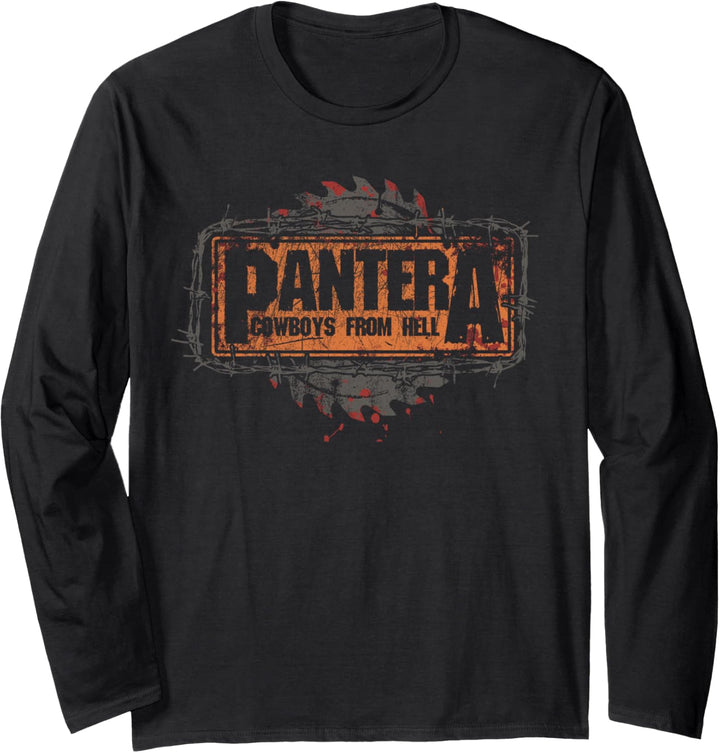 Pantera Offizielles Cowboys von Hell Saw Logo Langarmshirt