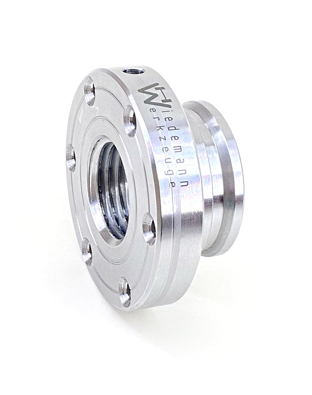 Planscheibe Ø 75mm, Aufnahme M33x3,5mm DIN800, mit Ablaufsicherungsnut ASR, 1 Lochkreis mit 6 Löcher