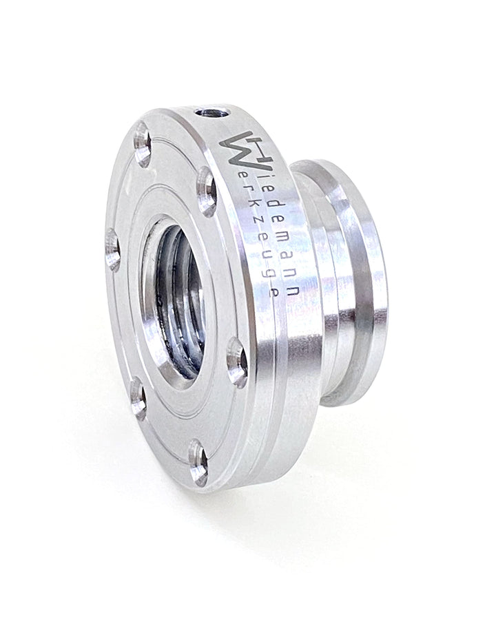 Planscheibe Ø 75mm, Aufnahme M33x3,5mm DIN800, mit Ablaufsicherungsnut ASR, 1 Lochkreis mit 6 Löcher