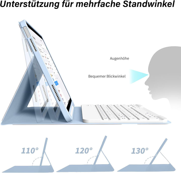 SZPSGC Hülle mit Tastatur für iPad A16 11. /10.Generation 11/10,9 Zoll 2025/2022, Magnetisches Anti-