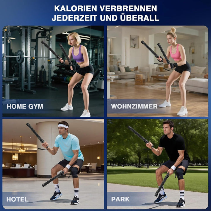 Battle Ropes,Übungsseil Tragbar Fitnessgeräte,Robuste Power Ropes,Noise-free Battle Rope,Einfach zu