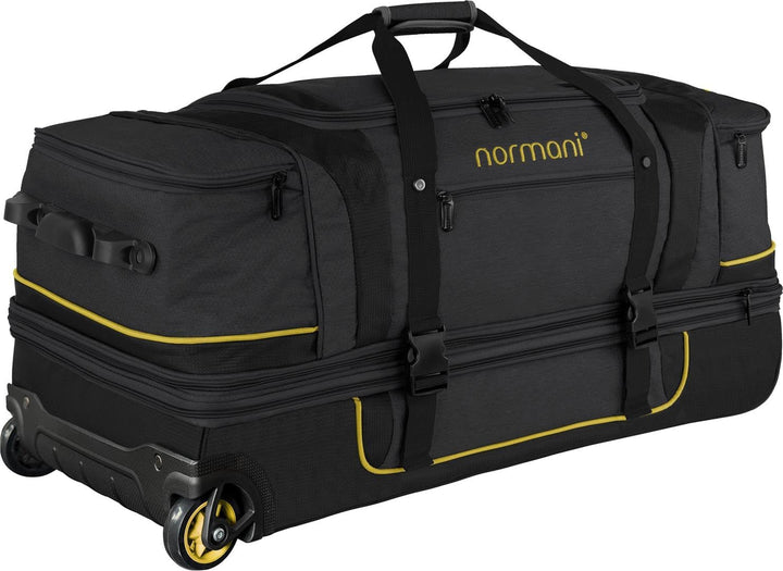 Reisetasche 2-Rad Trolley Weichgepäck Reisetasche mit Rollen und 6 Fächern - erweiterbarer Reisetrol