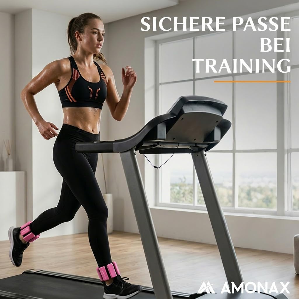 Amonax Gewichtsmanschetten Ankle Weights Set, Fitness Gewichte Für Beine Und Arme, 2x0,5kg Gewichte