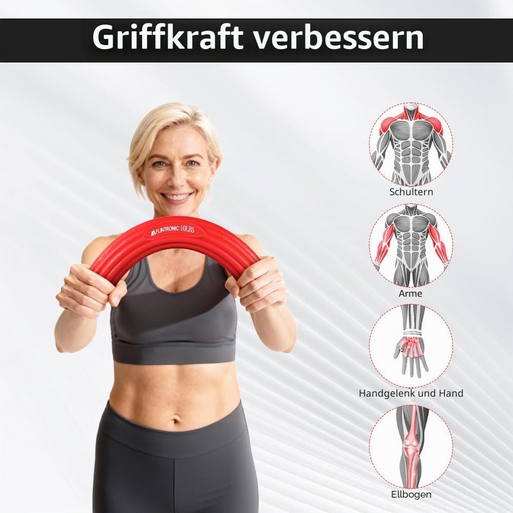 flintronic Handgelenk Trainer, 5LB 10LB 15LB 25LB, Handtrainer, Fitness Resistance Bar for Golfers E