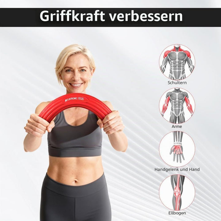flintronic Handgelenk Trainer, 5LB 10LB 15LB 25LB, Handtrainer, Fitness Resistance Bar for Golfers E