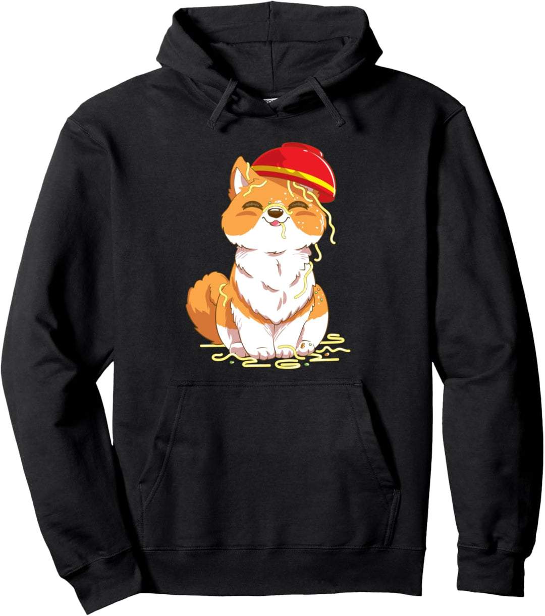 Japanischer Ramen Shiba Inu Hund Pullover Hoodie