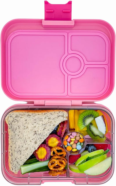 Yumbox Panino M Lunchbox (Panda Power Pink, 4 Fächer) - Brotdose mit Unterteilung | Bentobox mit Tre