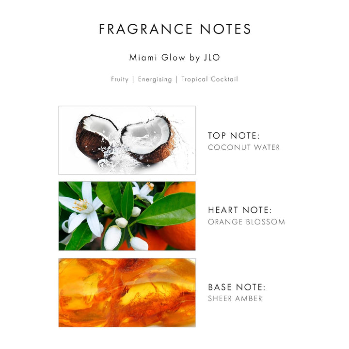 Jennifer Lopez Miami Glow Eau de Toilette, Spray, 100 ml, feiner Duft eines zugelassenen Fachhändler