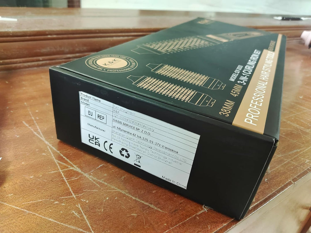 K&K Pro Thermobürsten-Set, Negativ-Ionen-Thermo-Rundbürste, Dual-Voltage-beheizter Rundbürsten-Style