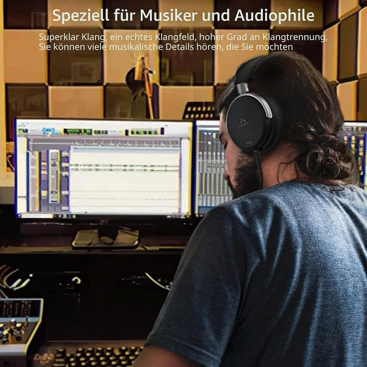 SoundMAGIC HP1000 Wired Over-Ear Headphones, HiFi Stereo Professional Premium Headphones, Noise Isol