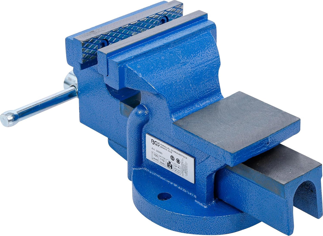 BGS 59260 | Parallel-Schraubstock | 100 mm Spannbacken | Werkbankschraubstock, 100 mm