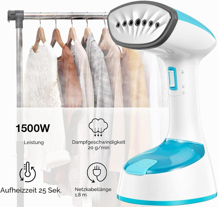 VINATO Dampfglätter 1200W Dampfbürste 30s Schnellaufheizender Garment Steamer für Reisen und Zuhause