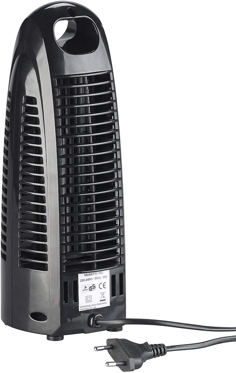 Sichler Haushaltsgeräte Kleiner Turmventilator: Turm-Tischventilator VT-110 mit 2 Geschwindigkeits-S