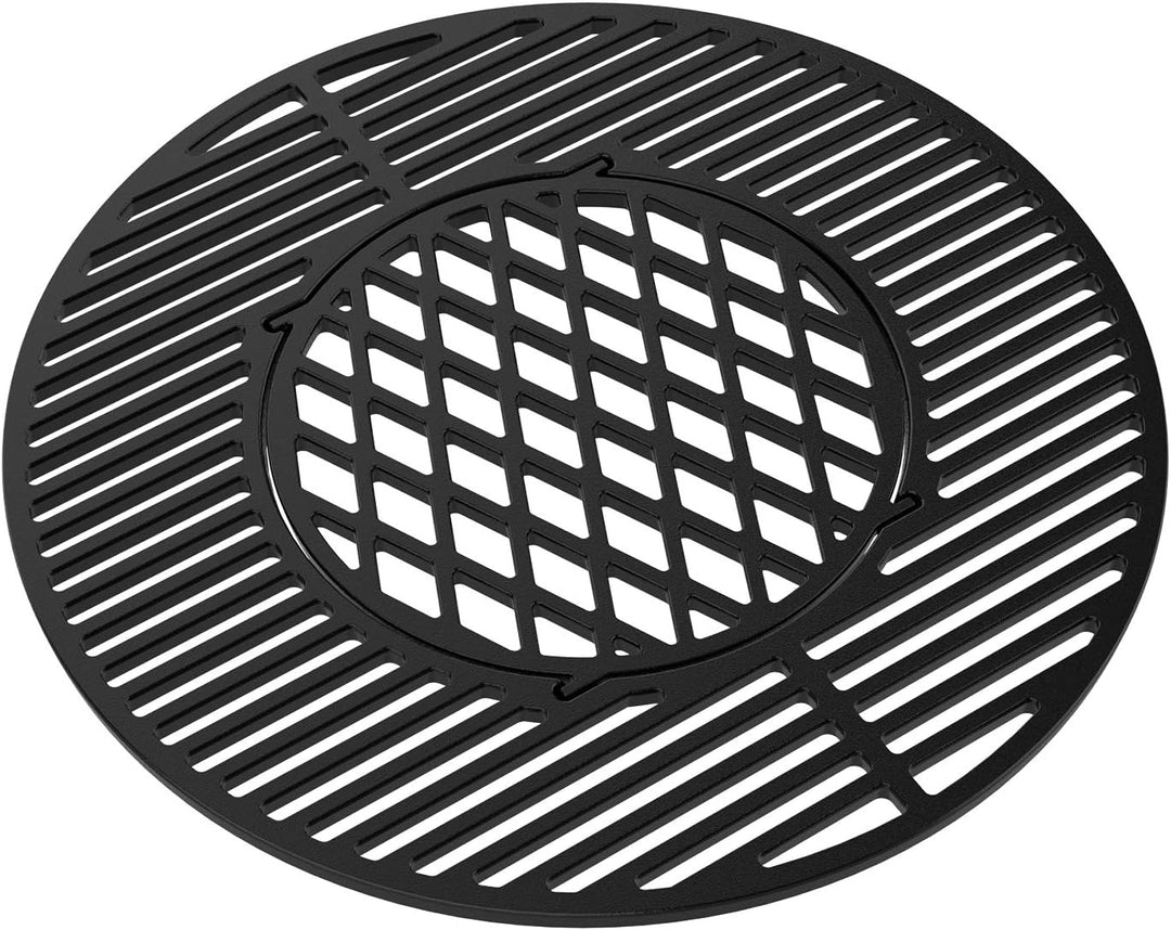 Onlyfire Kompletter Gusseisen-Grillrost System Sear Grate für Weber 57 Kugelgrill, Gusseisen