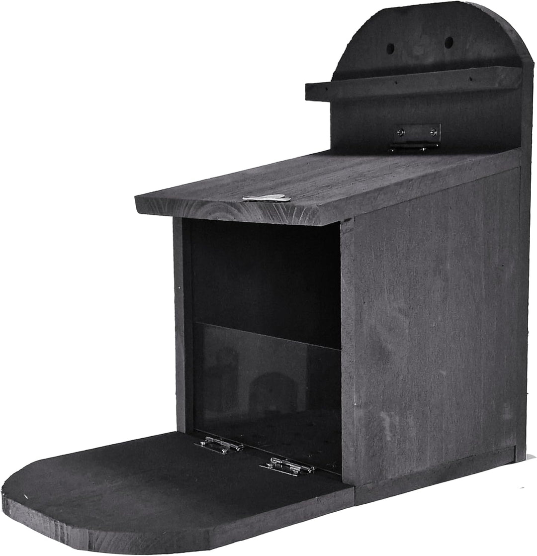Eichhörnchen-Futterhaus, in grau, 16 x 25 x 16 cm