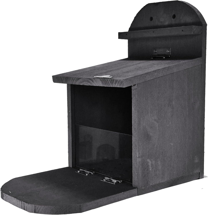 Eichhörnchen-Futterhaus, in grau, 16 x 25 x 16 cm