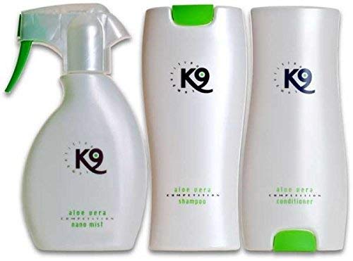 K9 Competition SPARSET - 1x 300ml Aloe Vera Hundeshampoo + 1x 300ml Aloe Vera Conditioner + 1x 250ml