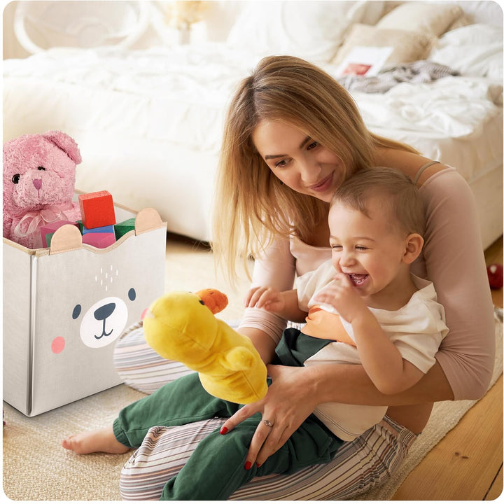 Nukido - 2in1 - Spielzeugkiste mit Spielmatte - für Kinder/Baby - Faltbar - Aufbewahrungsbeutel - Sp