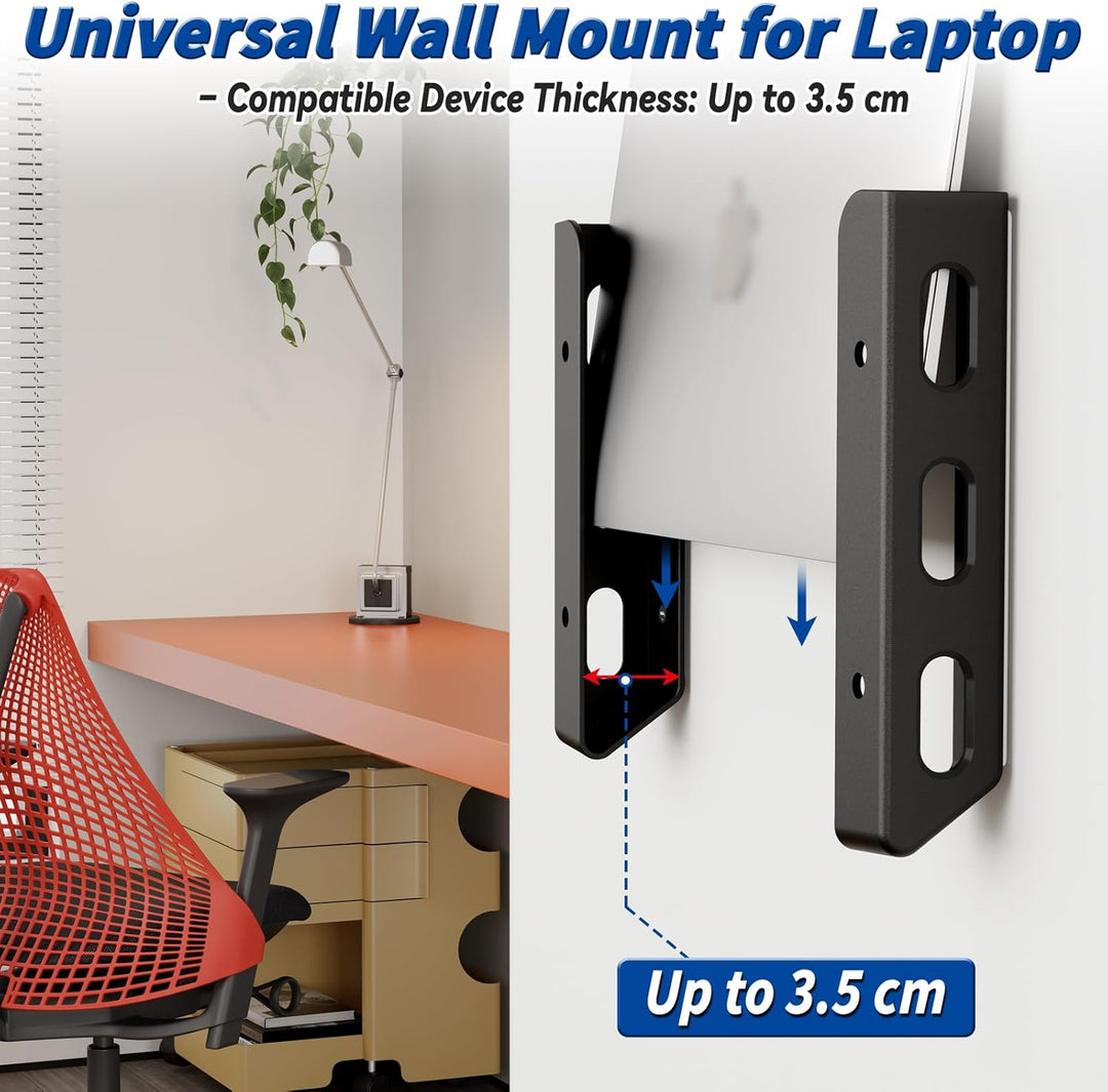 sciuU Wandhalterung für Laptop Tablet Tastatur - Zweischichtiges Design - Universeller Metall Wandre