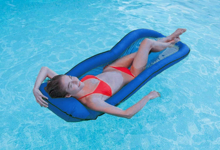 Farbe nach Wahl - Gewebe Lounge Pool Hängematte Luftmatratze 178 x 99 cm