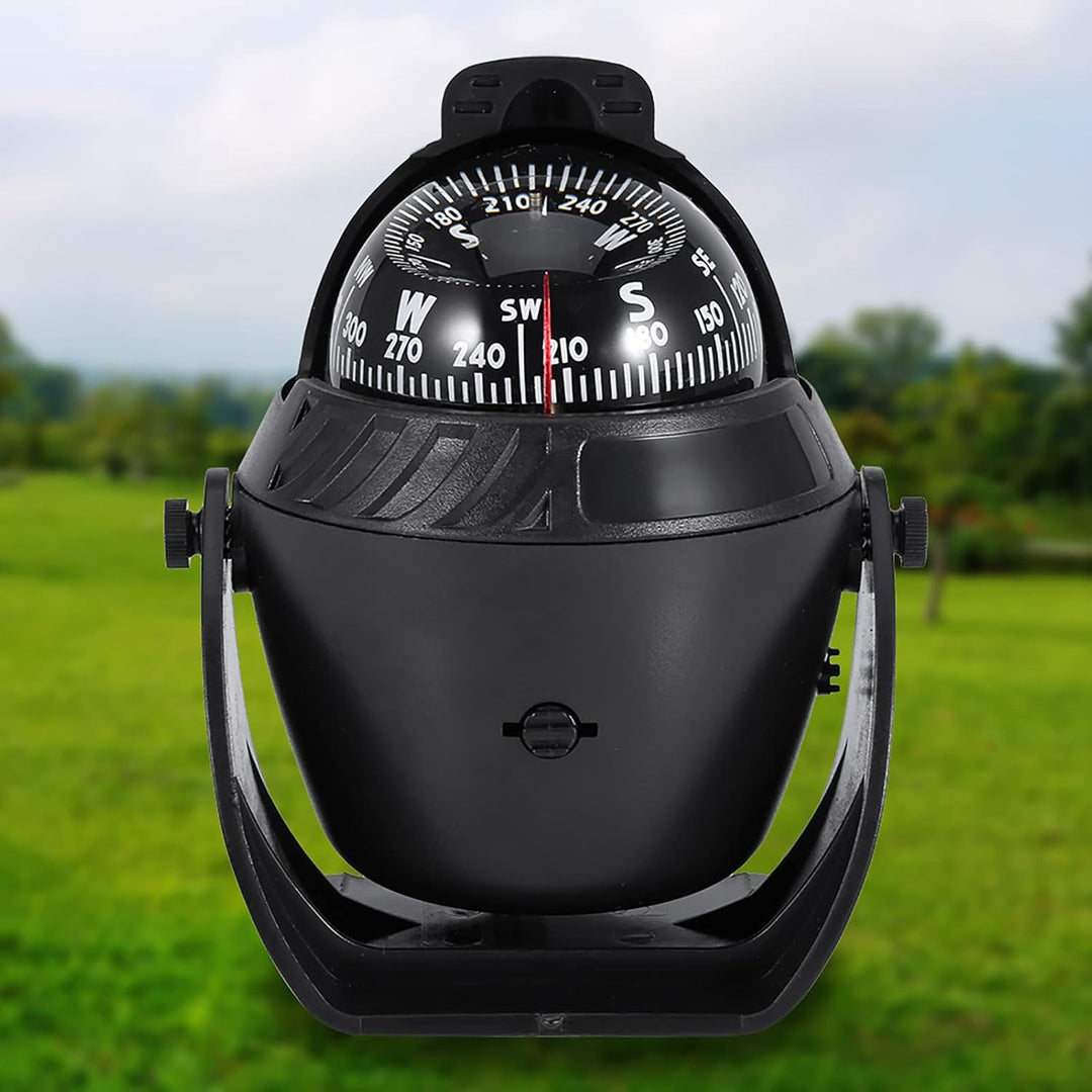 Filfeel Digital Marine Kompass, Hohe Präzision LED-Licht Schwenkbarer Kompass, Navigation Elektronis