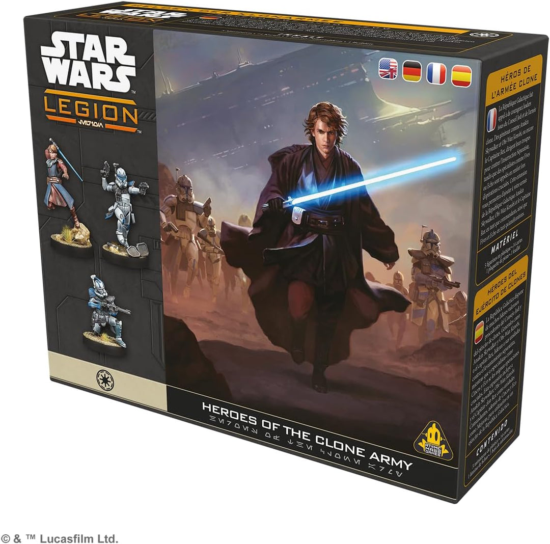 Asmodee, Star Wars: Legion – Heroes of The Clone Army (Helden der Klonarmee), DE-Version, Tabletop-E