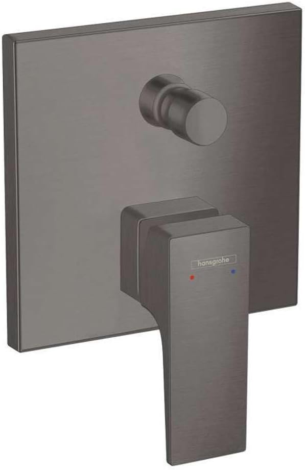 hansgrohe Wannenarmatur Metropol, Unterputz Einhebel-Wannenmischer, Brushed Black Chrome Brushed Bla