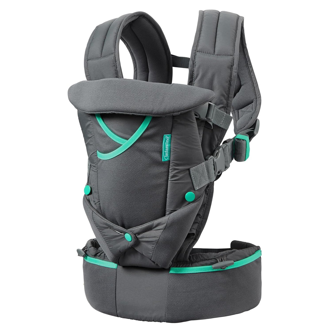 Infantino Carry On Active Babytrage, Ergonomische Multi-Taschen-Babytrage für Neugeborene bis Kleink