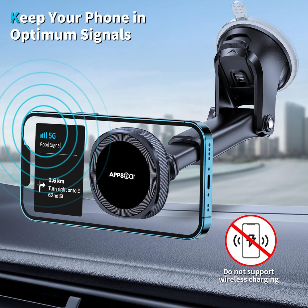 APPS2Car Handyhalterung Auto Magsafe,360° Drehbar Ausziehbarer Universal HandyHalterung Auto Magnet,