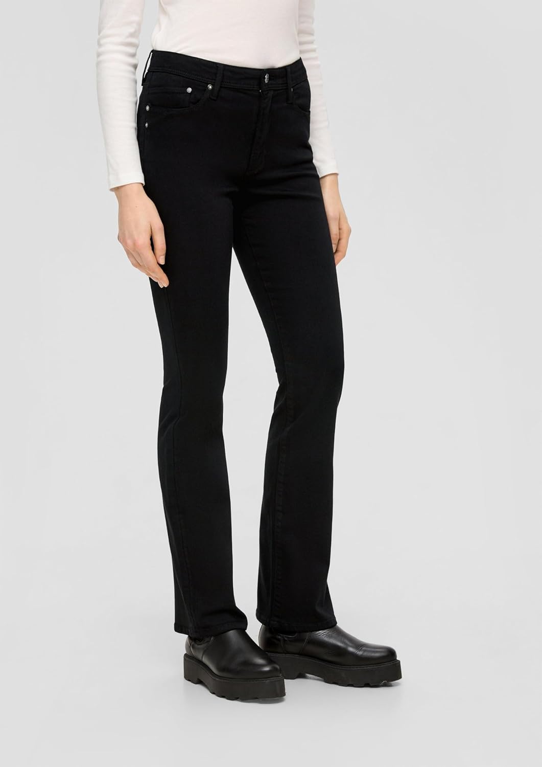 s.Oliver Damen Jeans Hose, Slim Fit 36 Schwarz, 36 Schwarz