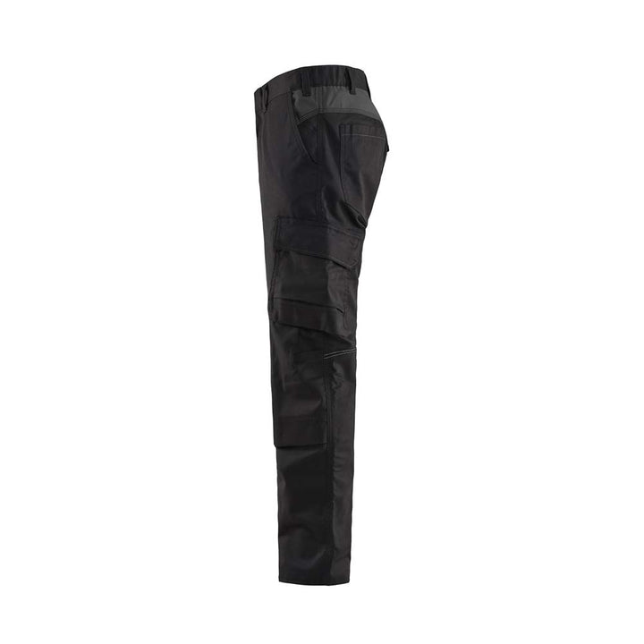 Blaklader 144818329998D128 Industrie Stretch Arbeitshose mit Kniepolstertaschen, Schwarz/Dunkelgrau,