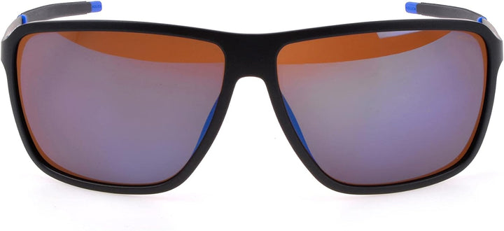 Police Herren Sonnenwende 4 Sonnenbrille, Semi Matt Ruthenium Blue, 65