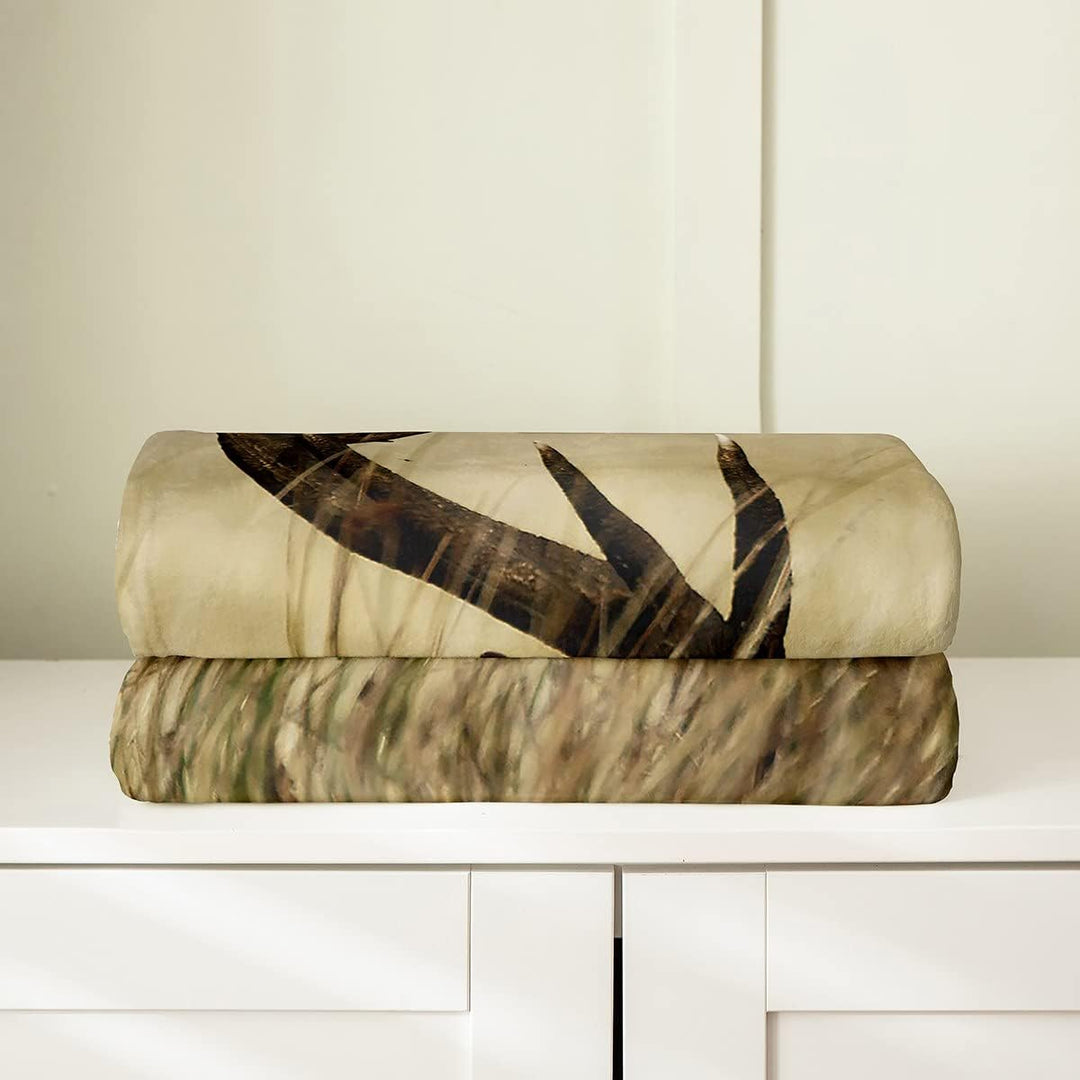 Homewish Geweih-Flanell-Decke ganzjährig Weisswedelhirsch-Überwurf Wohnzimmer-Dekoration Hirsch Wald