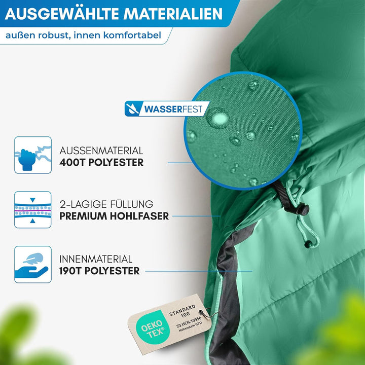 NORDMUT® Schlafsack Kinder mitwachsend für zuverlässigen Kälteschutz – Kinderschlafsack aus schadsto