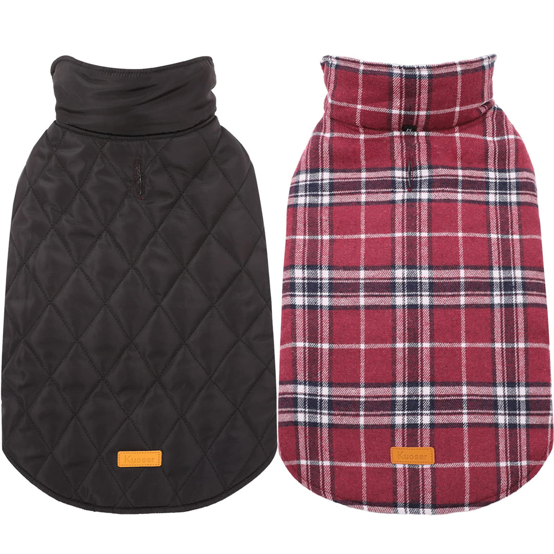 Kuoser Hundemantel Winter für Kleine Hunde - Fleece Wasserdicht und Warm, Outdoor Hundejacke Mit Ges