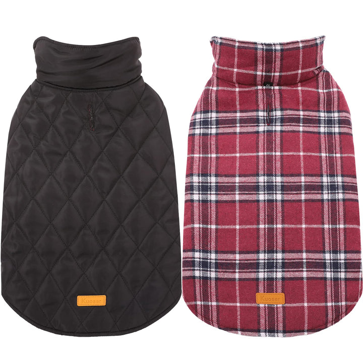 Kuoser Hundemantel Winter für Kleine Hunde - Fleece Wasserdicht und Warm, Outdoor Hundejacke Mit Ges