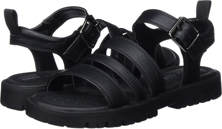 Geox Mädchen J Starblush G Sandalen, 33 EU Schwarz
