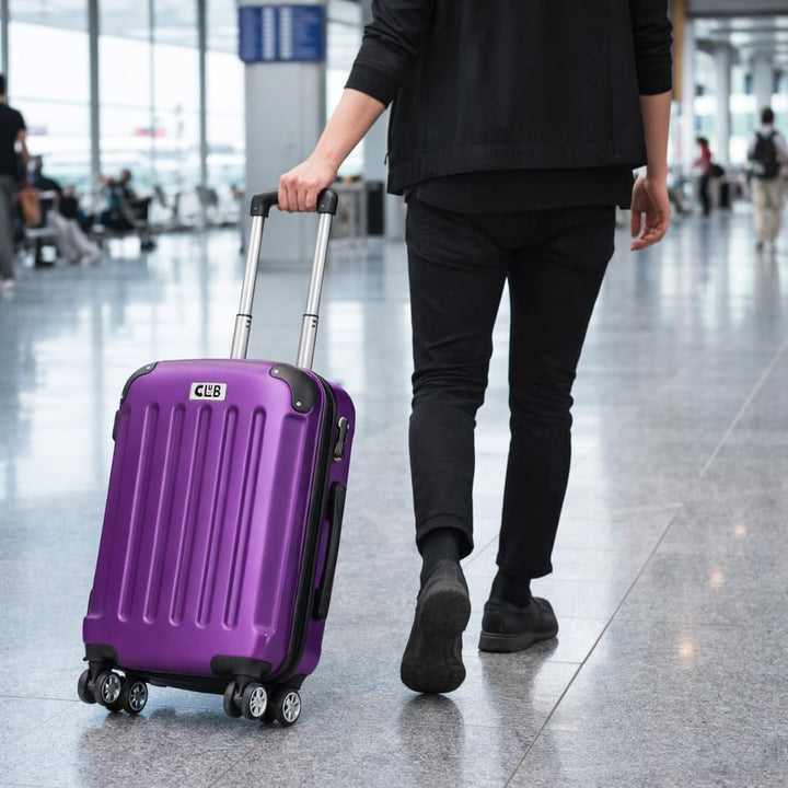 POSH Koffer mittelgross aus ABS - Leichter Hartschalen Trolley 65x45x25 cm - Reisekoffer 62L mit Zah