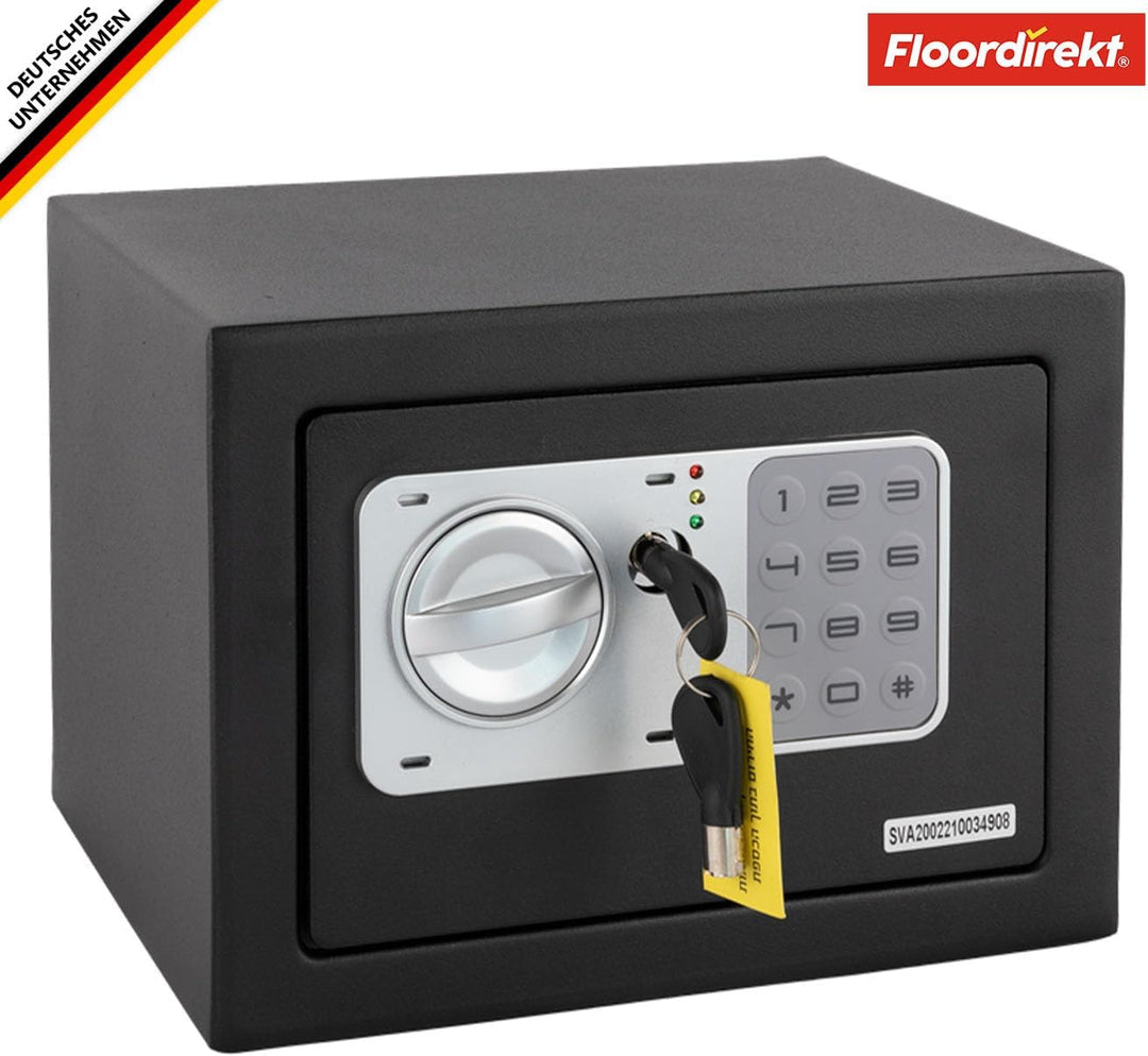 Floordirekt Tresor Cortez Möbeltresor Safe - 17 x 23 x 17 cm, Anthrazit - elektronisches Zahlenschlo