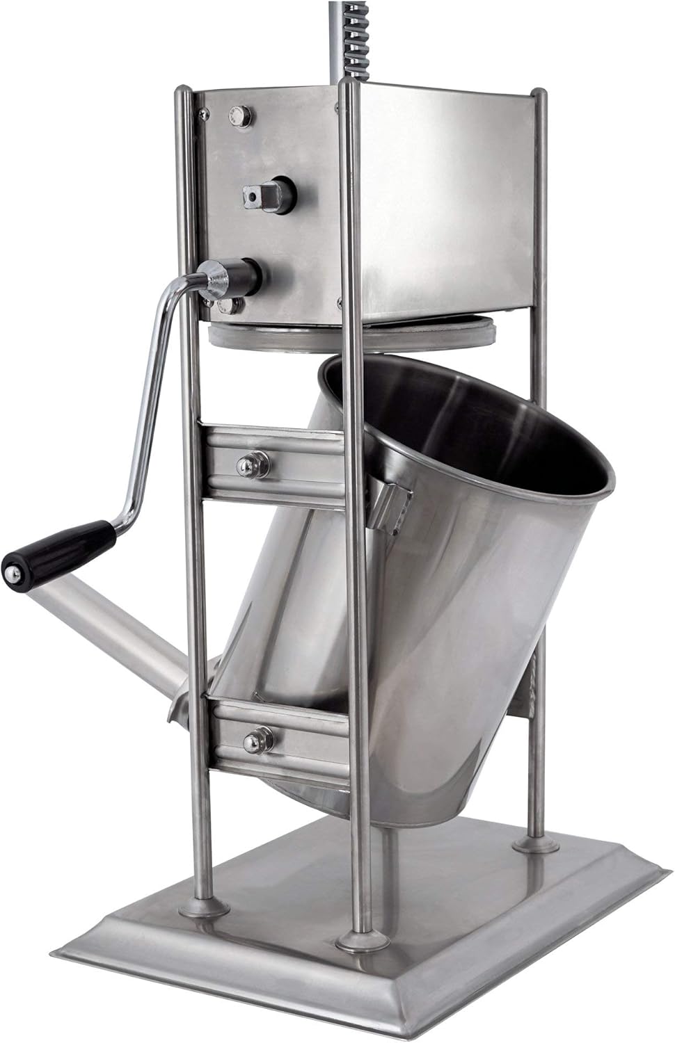 Zelsius Profi Wurstfüllmaschine aus Edelstahl (10 Liter, Silber) + vier verschiedene Füllrohre, Wurs
