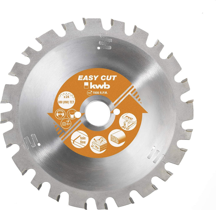 kwb Kreissägeblatt 190 x 16 mm, Made in Germany, Nagelfest, für Holz mit Metallresten, Universal Säg