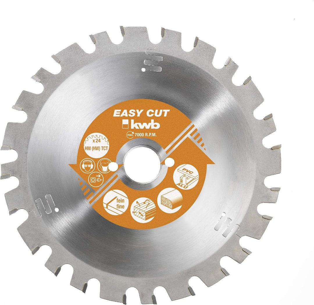 kwb Kreissägeblatt 200 x 30 mm, Made in Germany, Nagelfest, für Holz mit Metallresten, Universal Säg