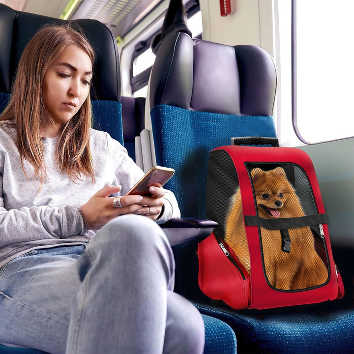 All Pets United Hunde-Trolley Haustier Tragetasche Transportbox für Hunde und Katzen Tier-Trolley Ha