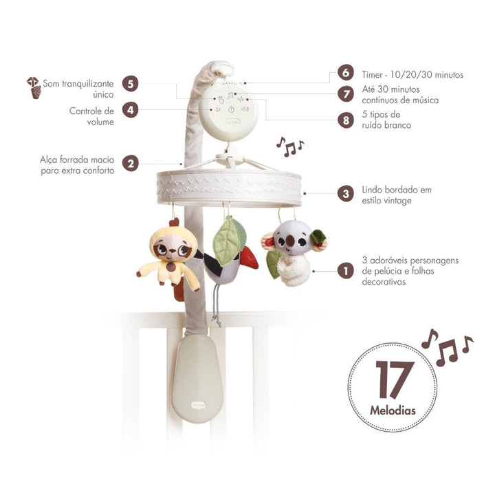 Tiny Love Boho Chic Luxe Baby-Mobile, Stylisches Mobile mit Beruhigenden Melodien, Timer und LED Lic