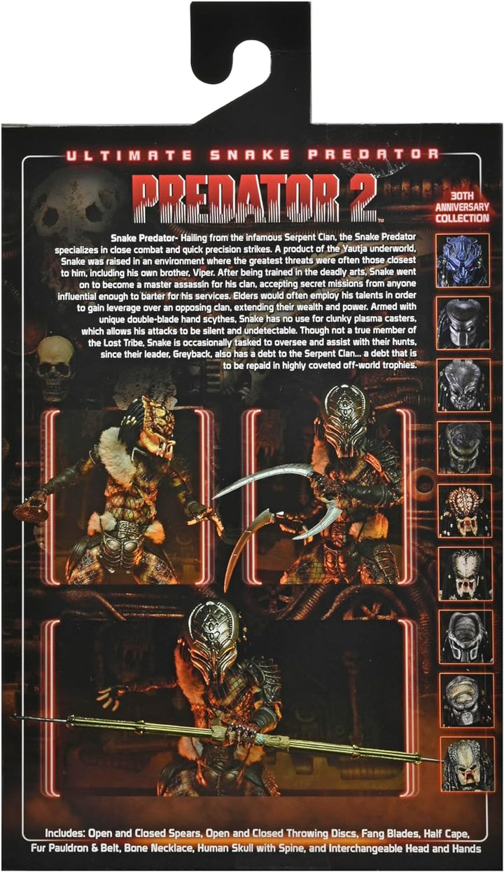 NECA Predator 2-7Ë Actionfigur Ultimate Snake Predator schwarz/blau/grün, 100% Kunststoff, in Gesche