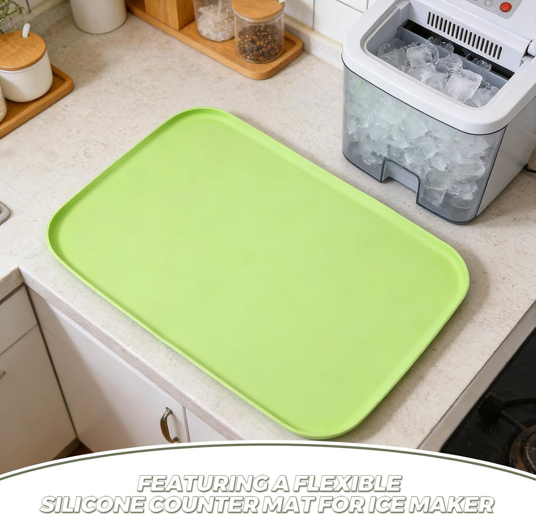Angoily Eisbereiter Silikon Drip Tray für Arbeitsplatte, Grün