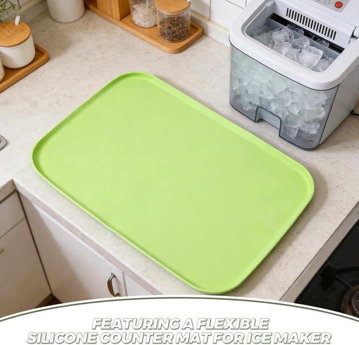 Angoily Eisbereiter Silikon Drip Tray für Arbeitsplatte, Grün