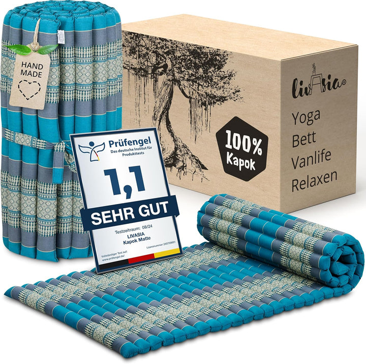 livasia Rollmatte Rollmatratze L-200x110x4,5cm, Gästebett Gästematratze 1 Person, Reisebett Kofferra